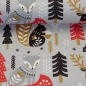 Preview: Canvas | JOYFUL CHRISTMAS Tiere Winter | Hellgrau